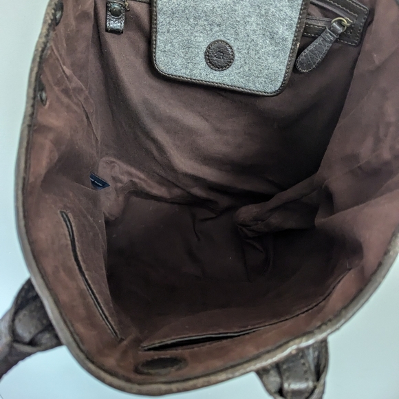 Banana Republic Y2K Leather and Wool Tote Bag - Picture 9 of 15